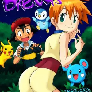 Pokemon Ash Ketchum comendo a Misty